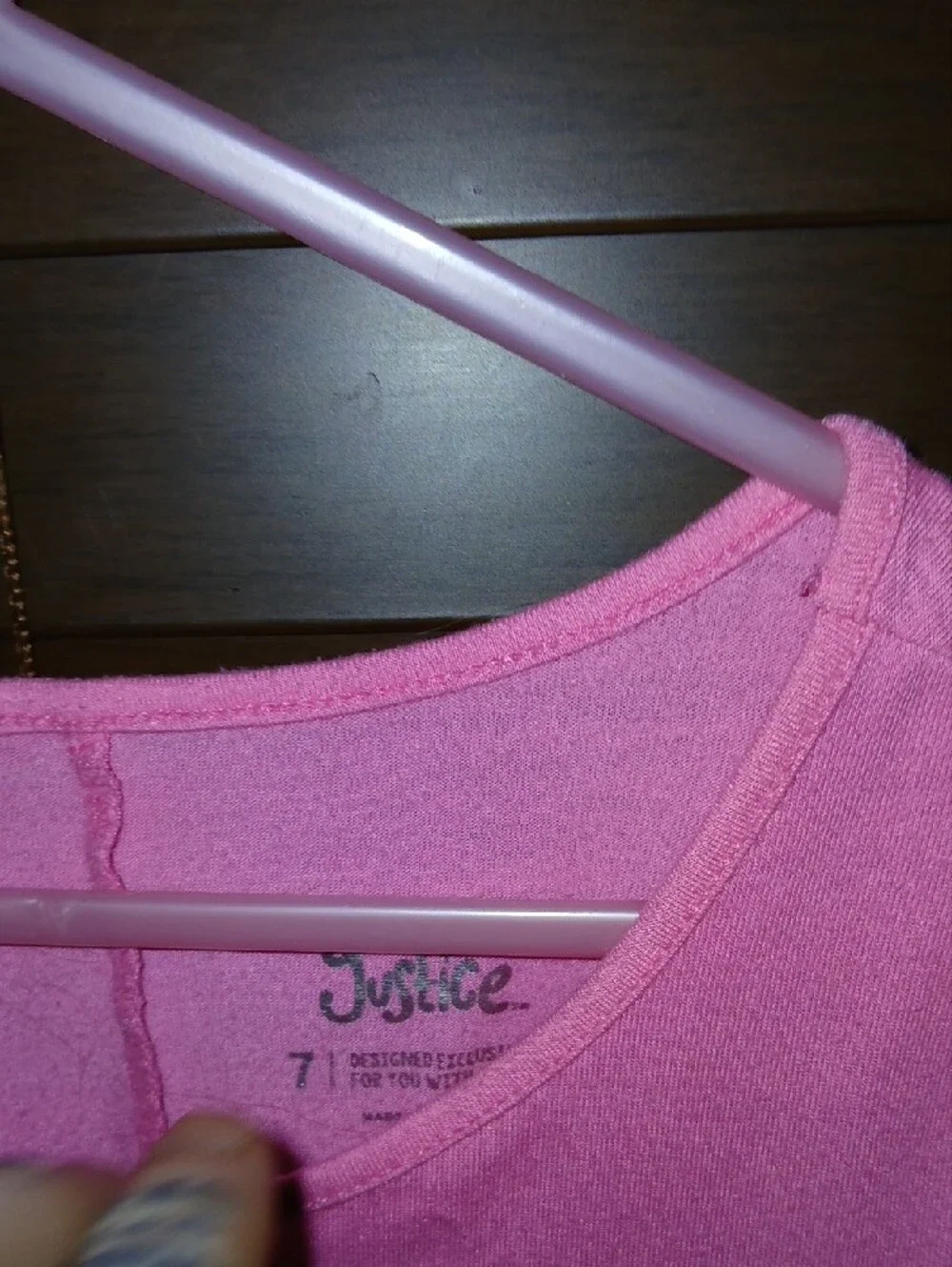Justice Pink Cat Face Short Sleeve Tee